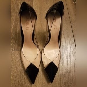 SCHUTZ Cendi Pumps Patent Leather Transparent Size 8.5